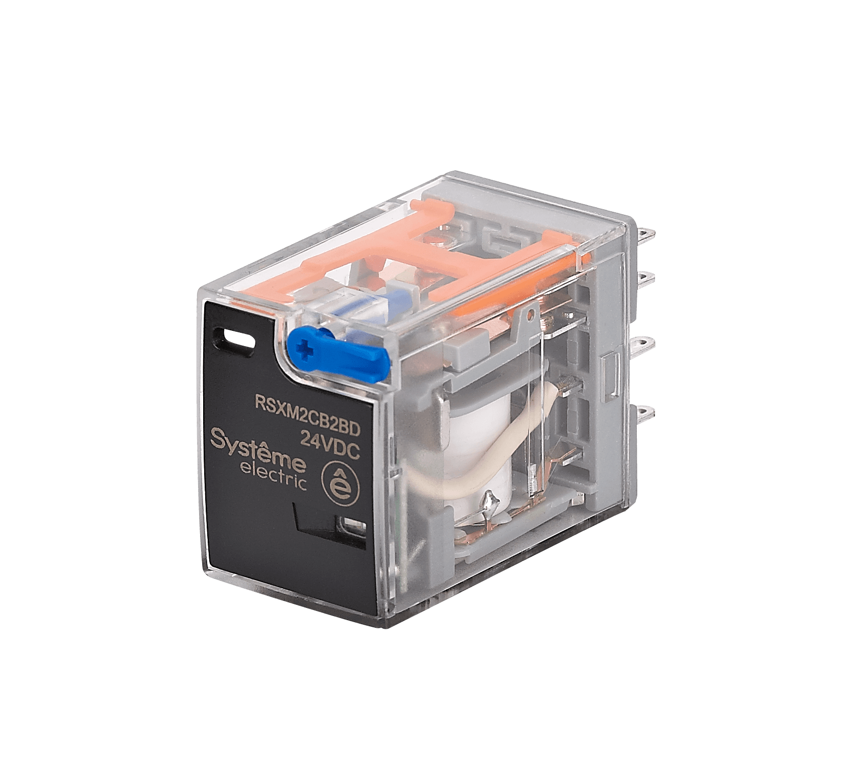 Systeme Electric Реле 10A 2CO 24VDC тест кнопка LED