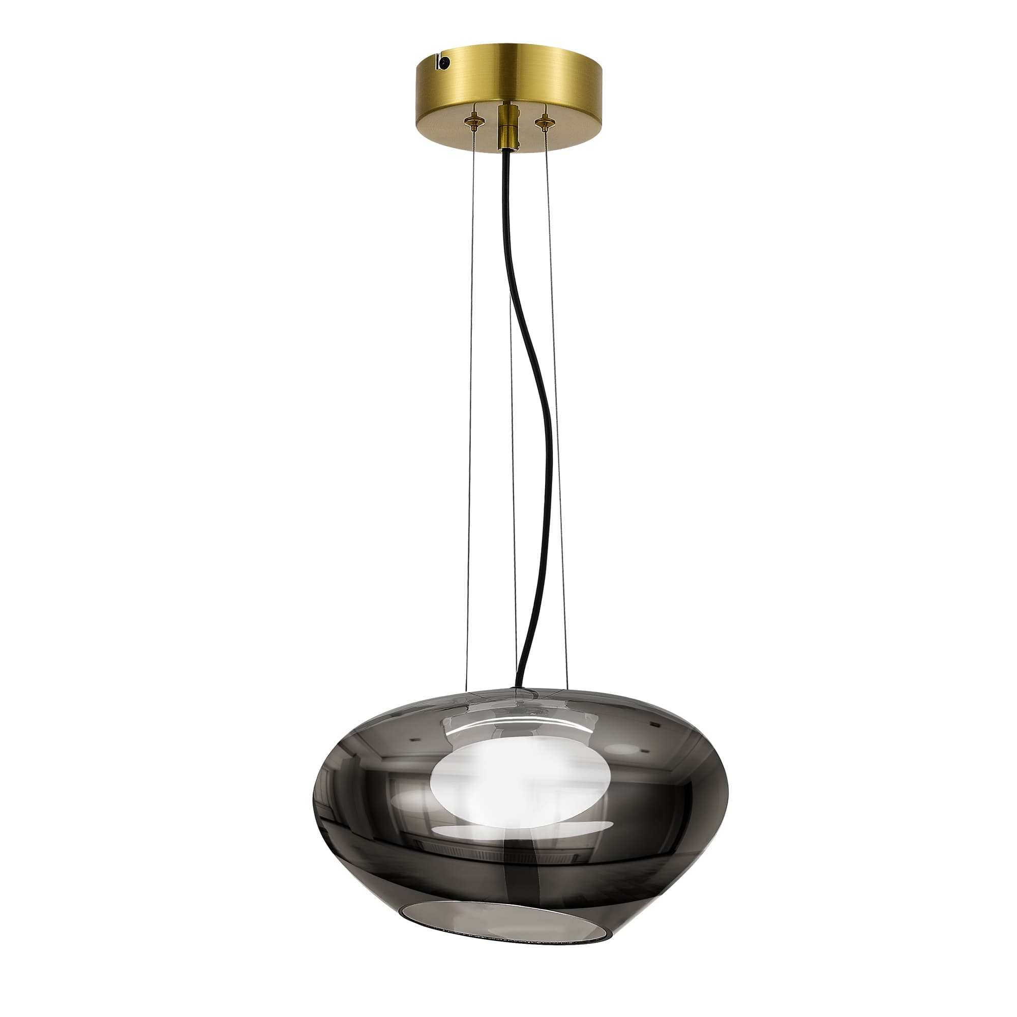 ST LUCE SL6019.303.01 Светильник подвесной Латунь/Дымчатый, Белый LED 1*10W 3000K