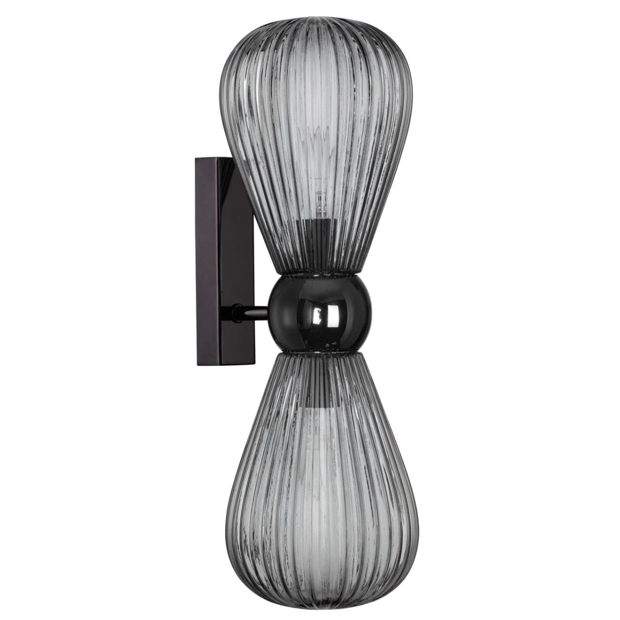 Odeon Light 5417/2W MODERN ODL_EX23 17 черный хром/дымчатый/металл/стекло Бра E14 2*40W ELICA — миниатюра 1