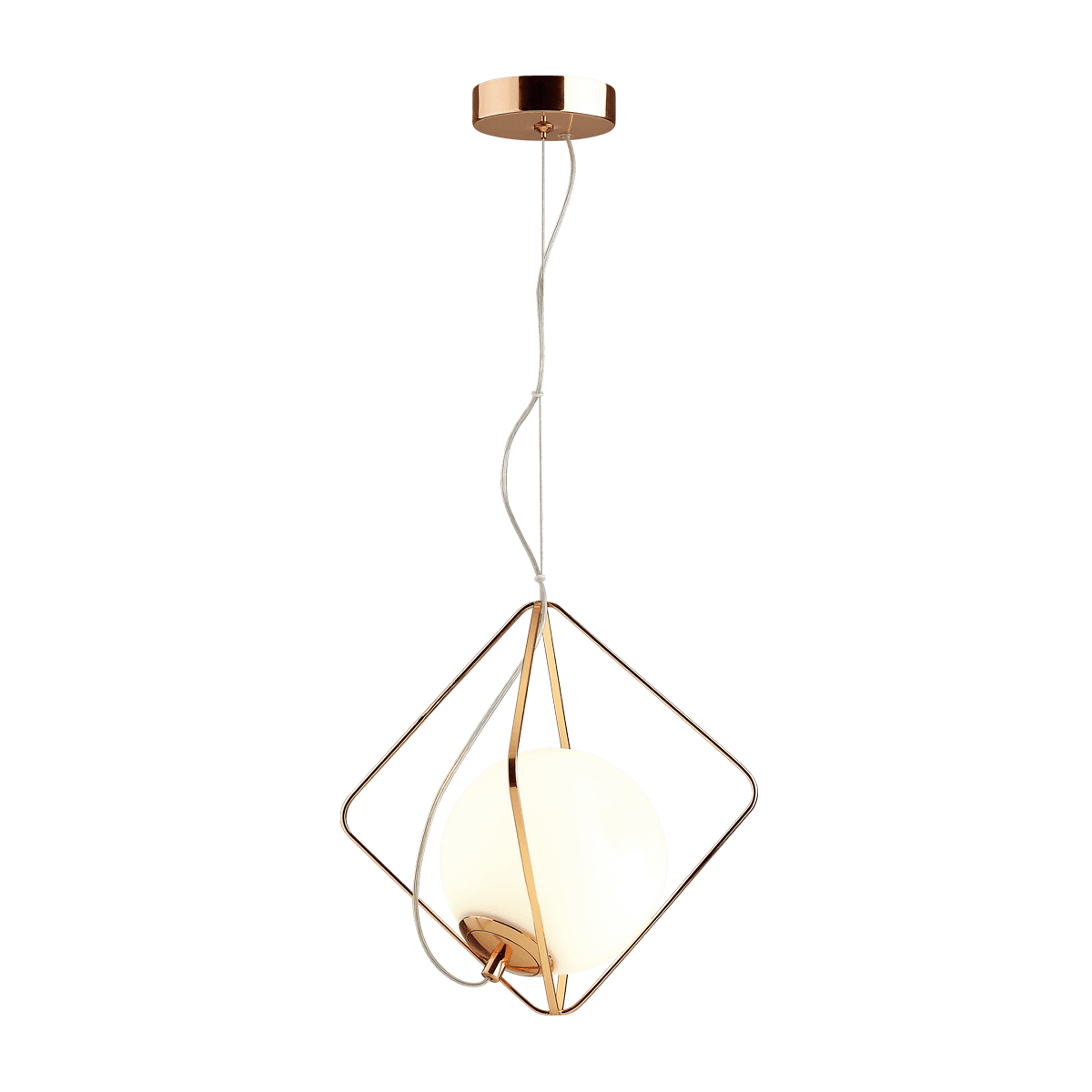 Odeon Light 4763/1 ODL21 белый/медный Подвес E14 40W PEKTI — миниатюра 2