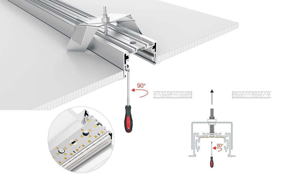 Arlight Профиль с экраном S2-LINIA55-F-2500 ANOD+OPAL (Алюминий) 021176 — миниатюра 3