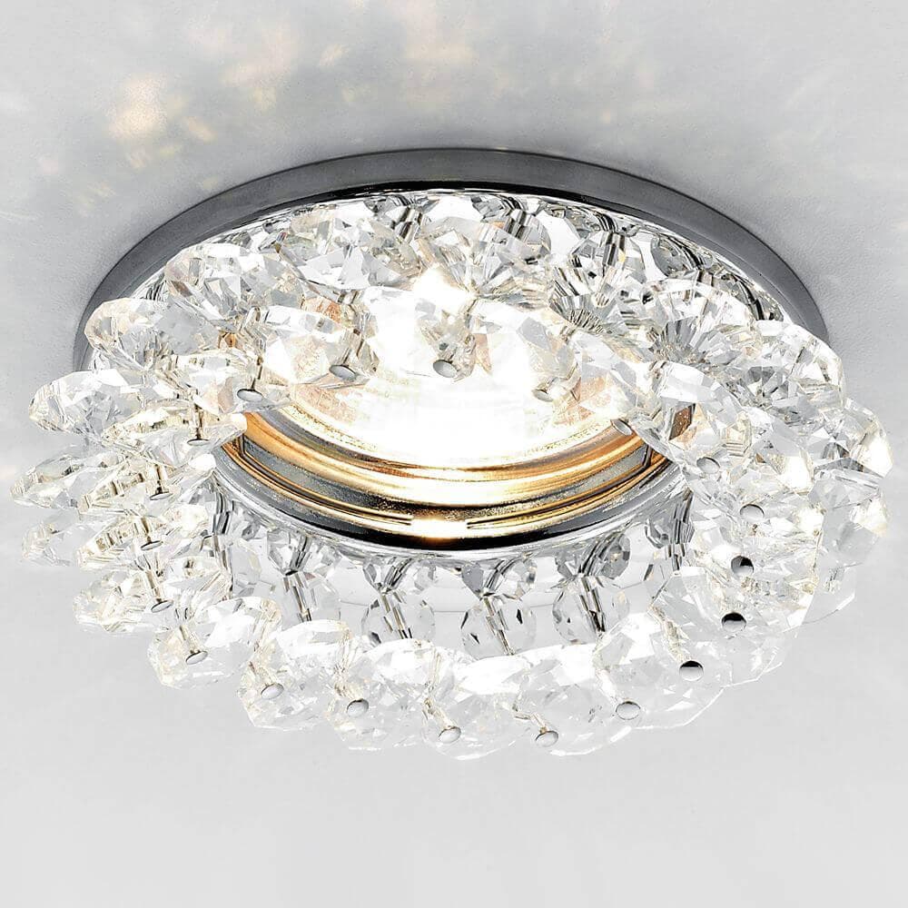 Ambrella Встраиваемый точечный светильник K206 CL/CH хром/прозрачный хруст MR16 — миниатюра 2