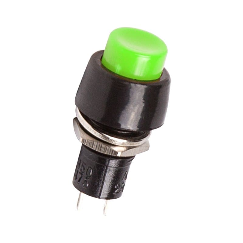 Выключатель-кнопка 250V 1А (2с) ON-OFF зеленая Micro Rexant 36-3073