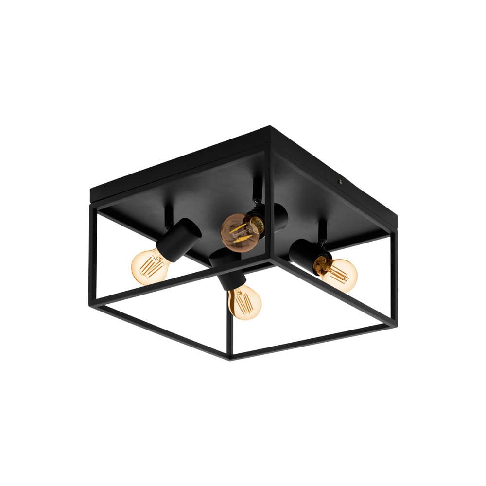 Eglo 98334 Потолочный светильник SILENTINA, 4х40W (E27), 360х360, H205, cталь, черный