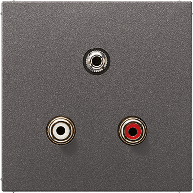 JUNG 2x Cinch Audio (RCA) / Stereo разъем (TRS 3.5 mm), антрацит MAAL1011AN