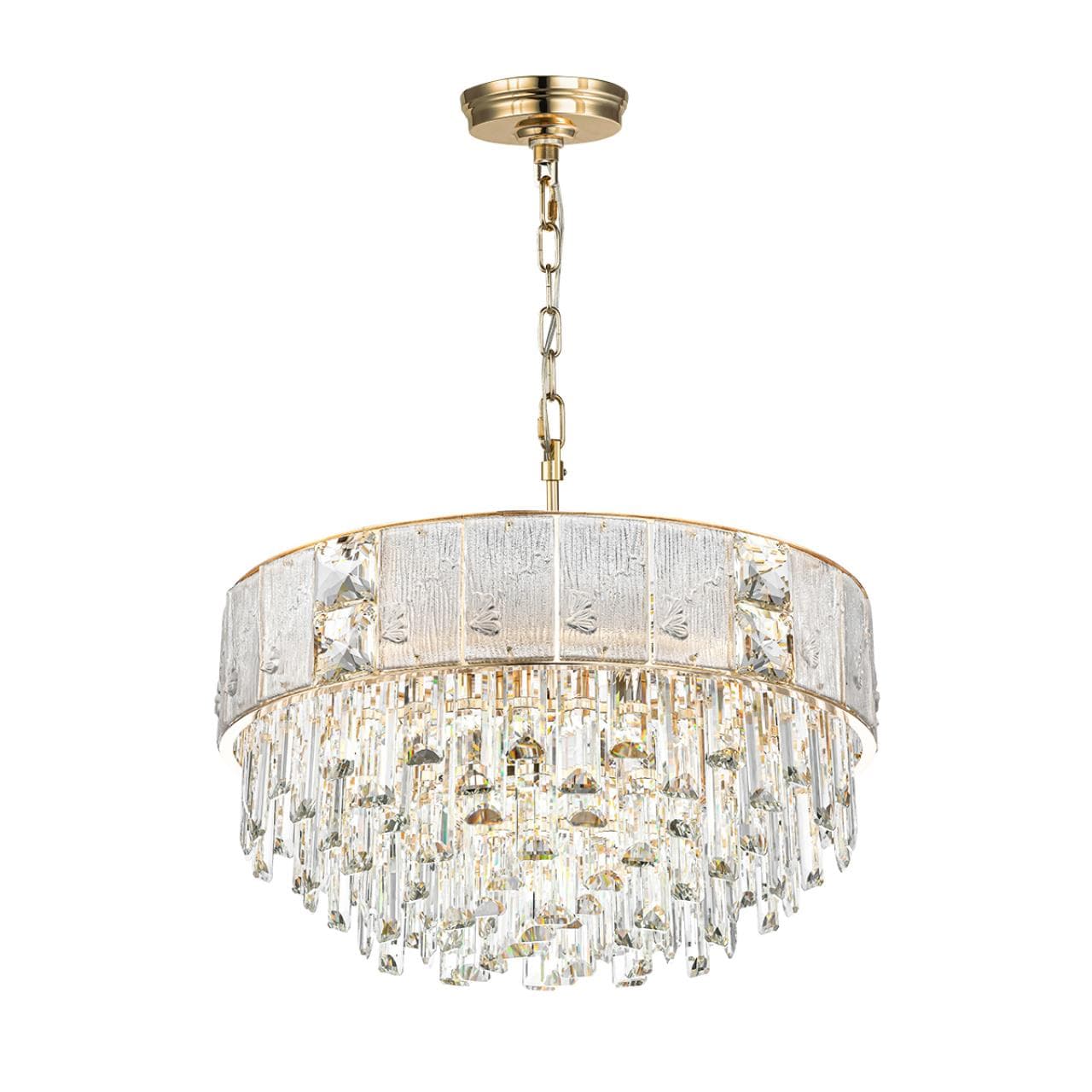 Odeon Light 5070/11 HALL (В 2-Х КОРОБКАХ) ODL24 499 золото/прозрачный/матовый/металл/хрусталь/стекло Люстра E14 11*40W FIESTA
