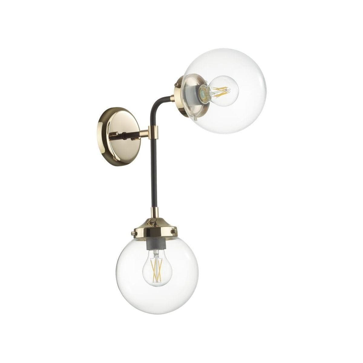 Odeon Light 4971/2W LOFT ODL22 477 черный/золотой/прозрачный/стекло Бра E27 2*40W PRIAMA — миниатюра 1