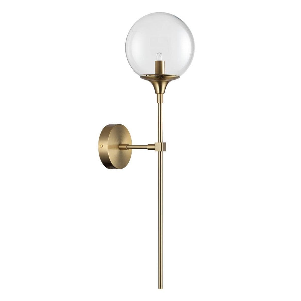 Odeon Light 4276/1WA MODERN ODL22 337 прозр/стекло/золотистый Настенный светильник IP20 G9 1*40W NUVOLA — миниатюра 1
