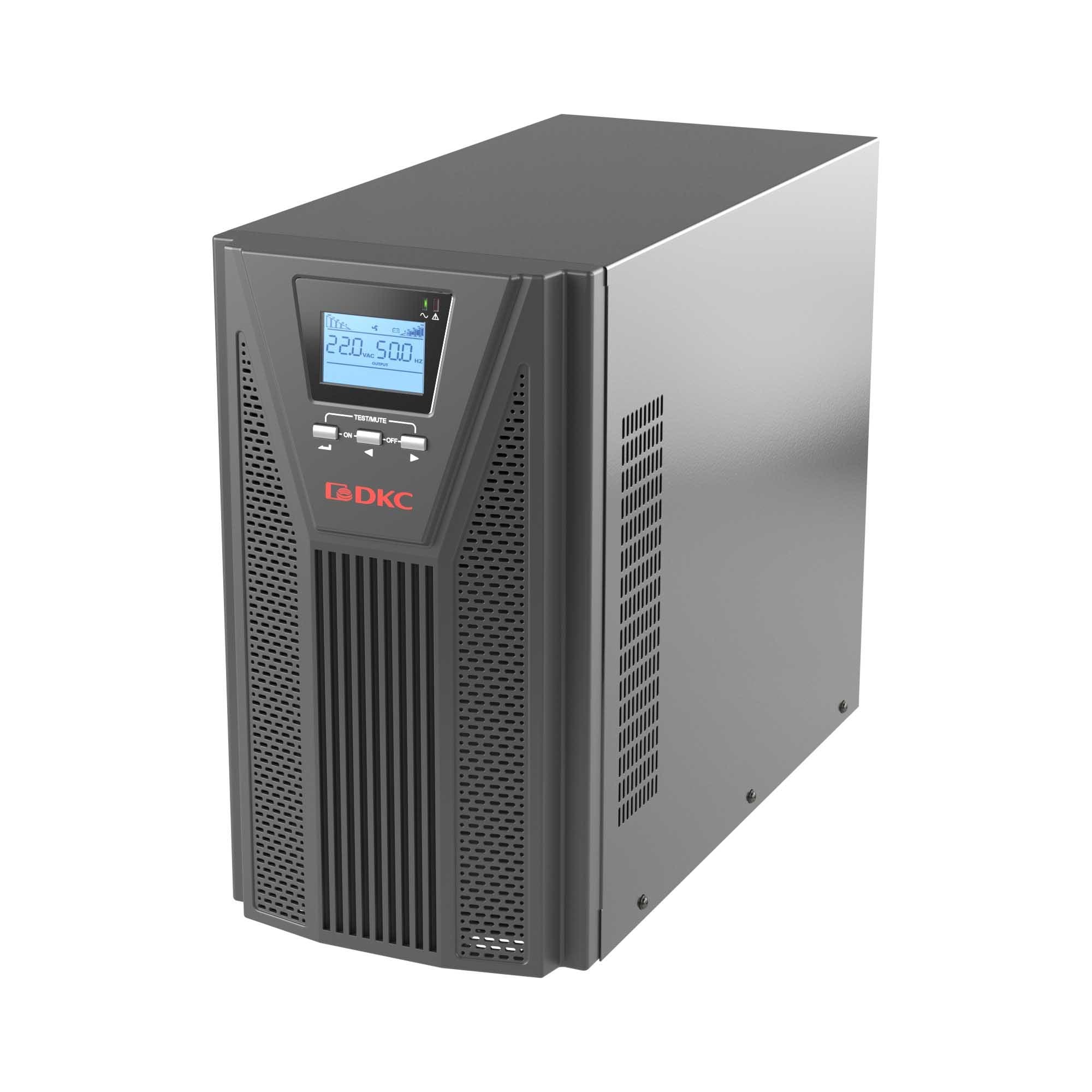 DKC Онлайн ИБП ДКС серии Small Tower, 2000 ВА/1800 Вт, 1/1, 4xSchuko, EPO, USB, RS-232, RJ45, 6x7Ач