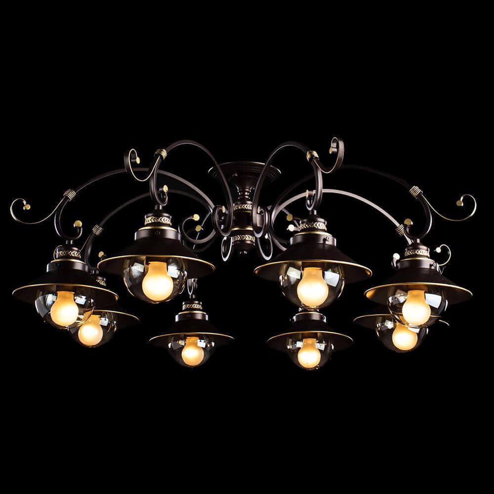 Arte Lamp Grazioso Коричневая/Прозрачная Люстра 8x60W 8xE27 A4577PL-8CK — миниатюра 8