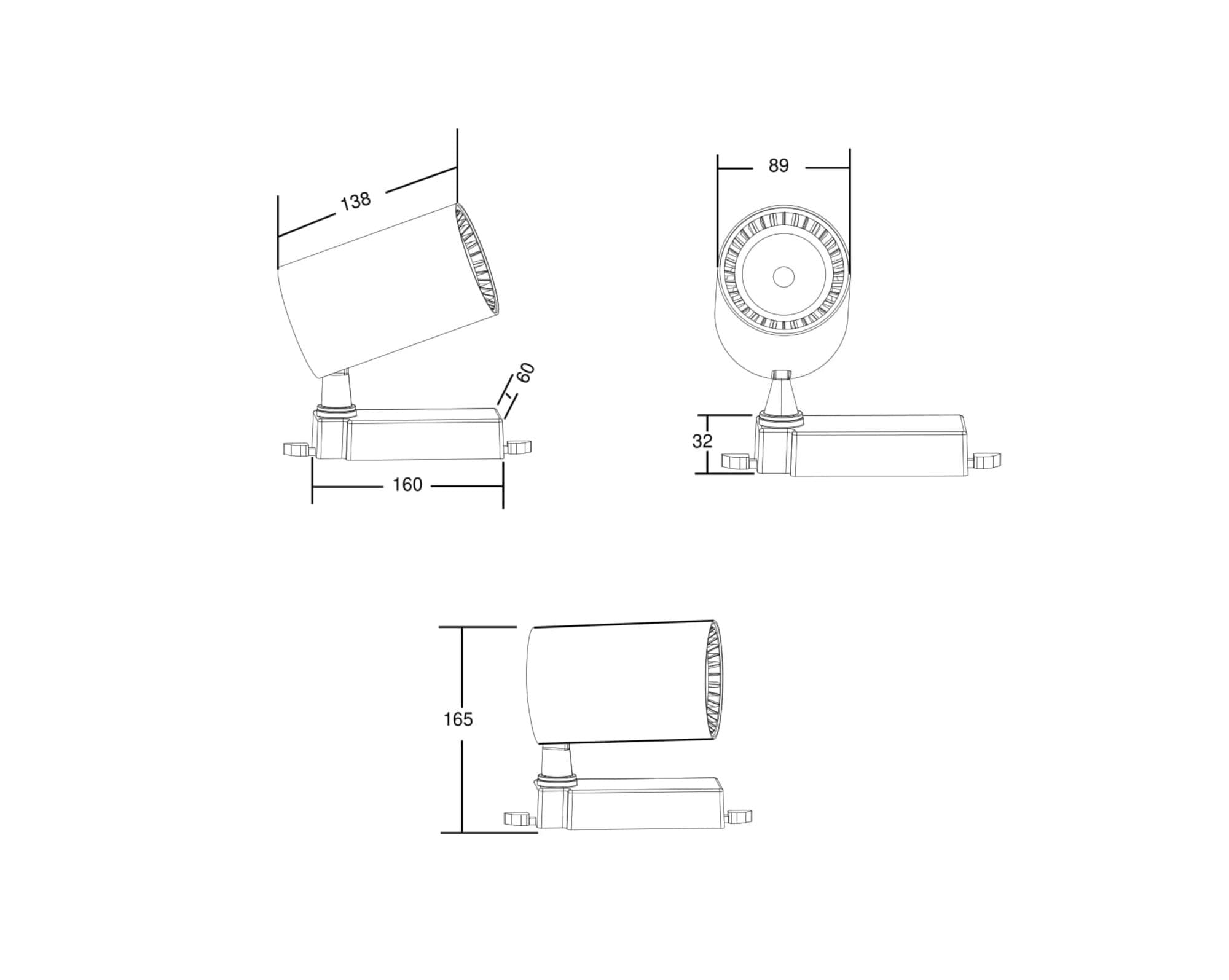 Maytoni 3 phase track system Белый Светильник трековый TR029-3-20W4K-W — миниатюра 4