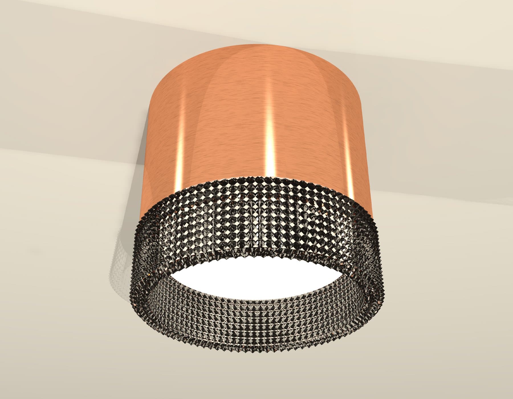 Ambrella Комплект накладного светильника с композитным хрусталем XS8122021 PPG/BK золото розовое полированное/тонированный GX53 (C8122, N8484) — миниатюра 3