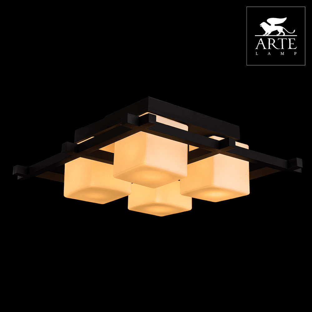 Arte Lamp Woods Коричневый/Белый Светильник потолочный 4x60W 4xE27 A8252PL-4CK — миниатюра 2