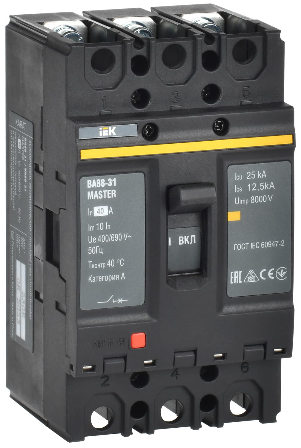 IEK Выкл. авт. ВА88-31 3Р 40А 25кА MASTER