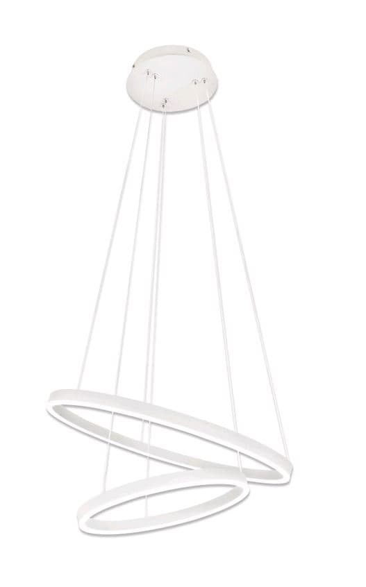 Kink Light 08219,01A(4000K) Подвесной светильник Тор белый d60+40 h110 Led 60W (4000K) — миниатюра 2