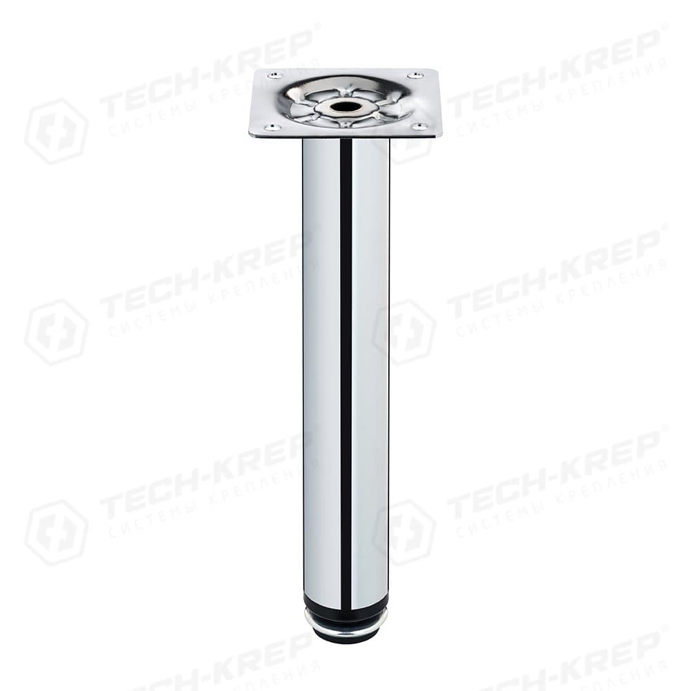 Tech-KREP Ножка D30х200 мм, круглая, метал, регулируемая, хром - накл. 127485