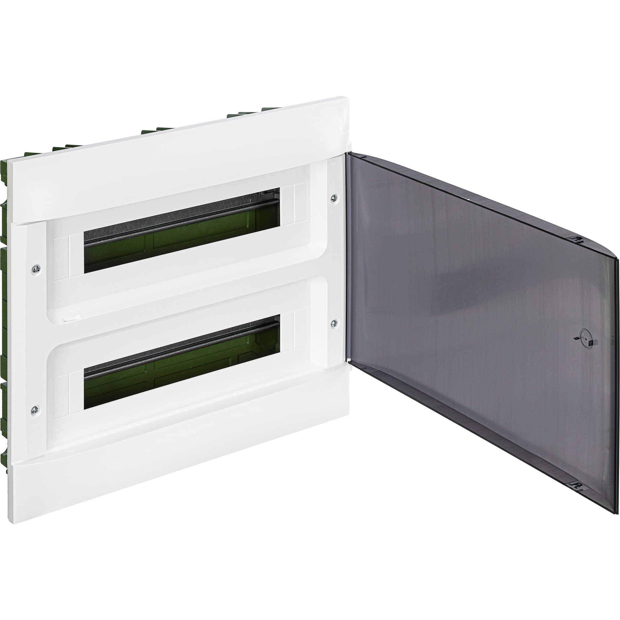Legrand Practibox S Пластиковый щиток Встраиваемый (в полые стены) 2X18 Дымчатая дверь 137577 — миниатюра 2