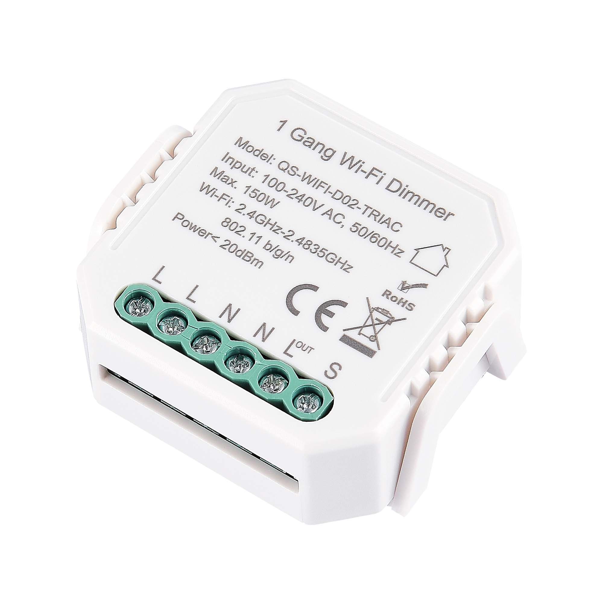 ST LUCE ST9000.500.01CDIM WIFI диммируемое реле 1 канал Белый - -*150W - Ra IP20 L46xW46xH18 230V