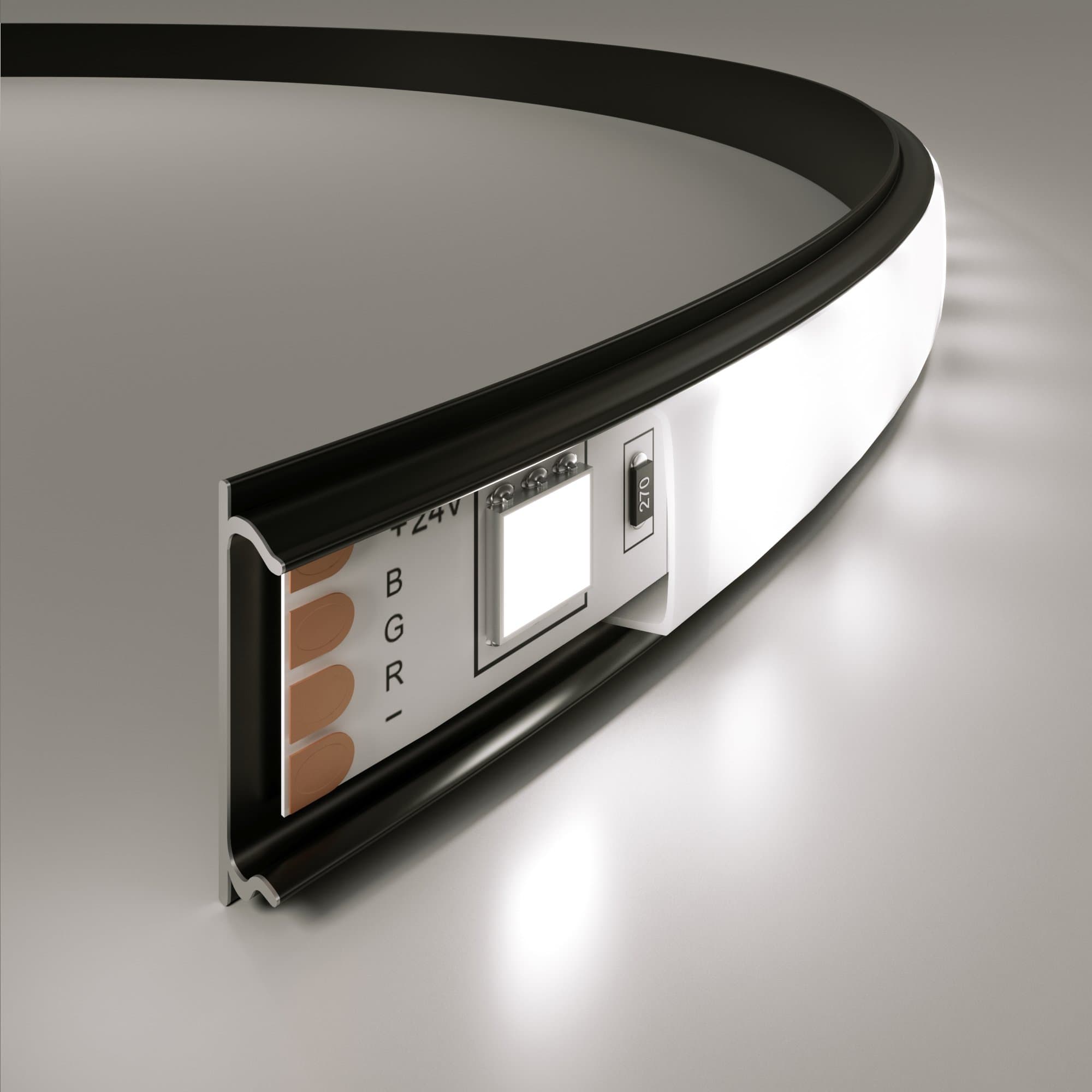 Elektrostandard LL-2-ALP012 / Гибкий алюминиевый профиль черный/белый для LED ленты (под ленту до 10mm) a053630