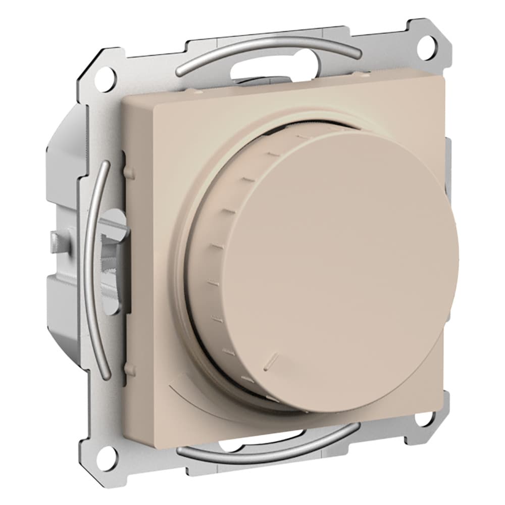Systeme Electric AtlasDesign Песочный Светорегулятор (диммер) повор-нажим, LED, RC, 400Вт, мех.
