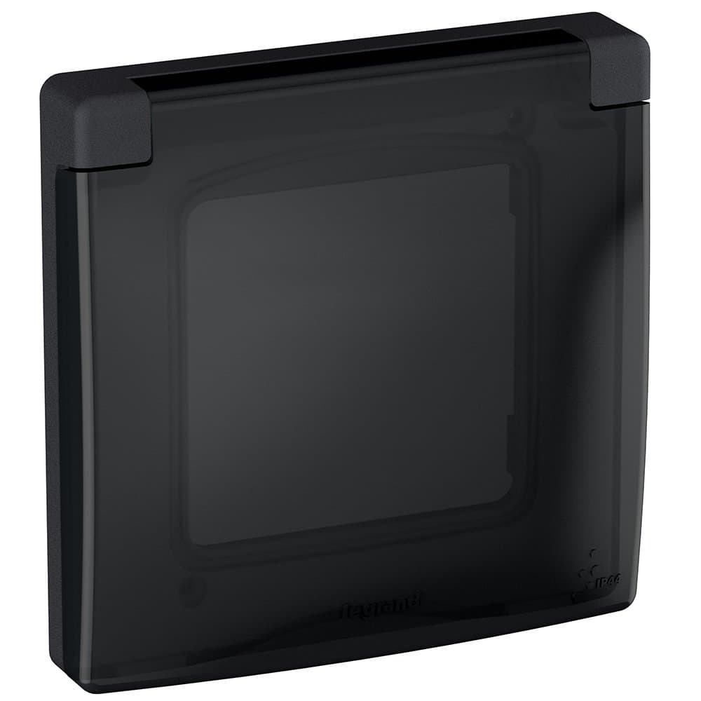 Legrand INSPIRIA Антрацит Рамка с защитной крышкой IP 44 673923 — миниатюра 2