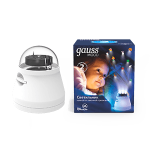 Gauss Светильник 4W 220-240V белый со сменной проекцией с кабелем электропитания и выключателем LED DIY0011