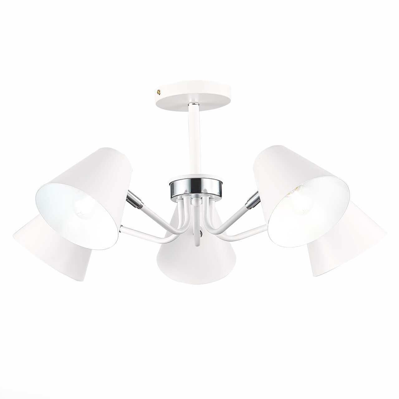 Evoluce SLE106702-05 Светильник потолочный Белый,Хром/Белый E27 5*60W — миниатюра 4
