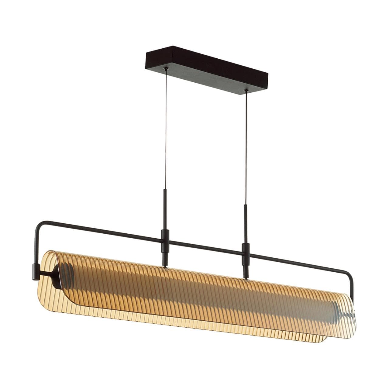 Odeon Light 5056/35L L-VISION ODL24 321 черный/янтарный/металл/стекло/акрил Люстра LED 35W 3000К LINER