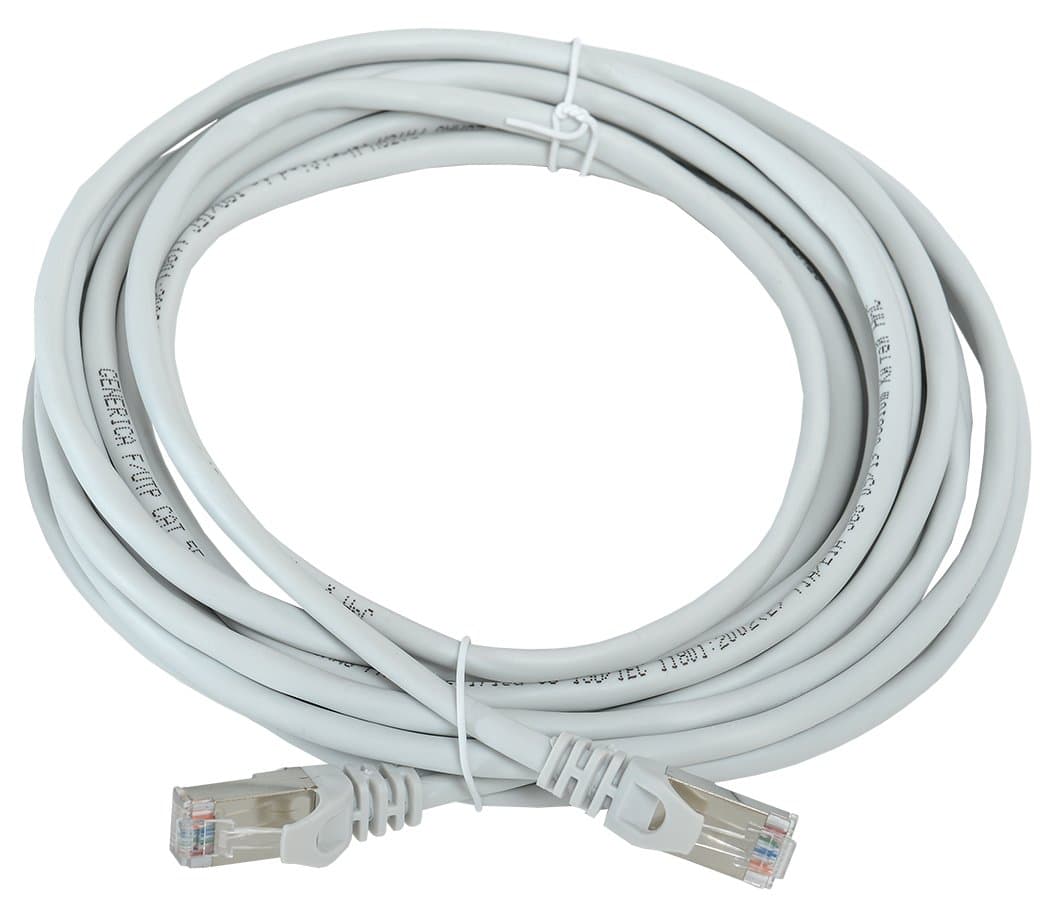 IEK GENERICA Шнур коммутационный кат. 5Е FTP 5м серый PC01-C5EF-5M-G