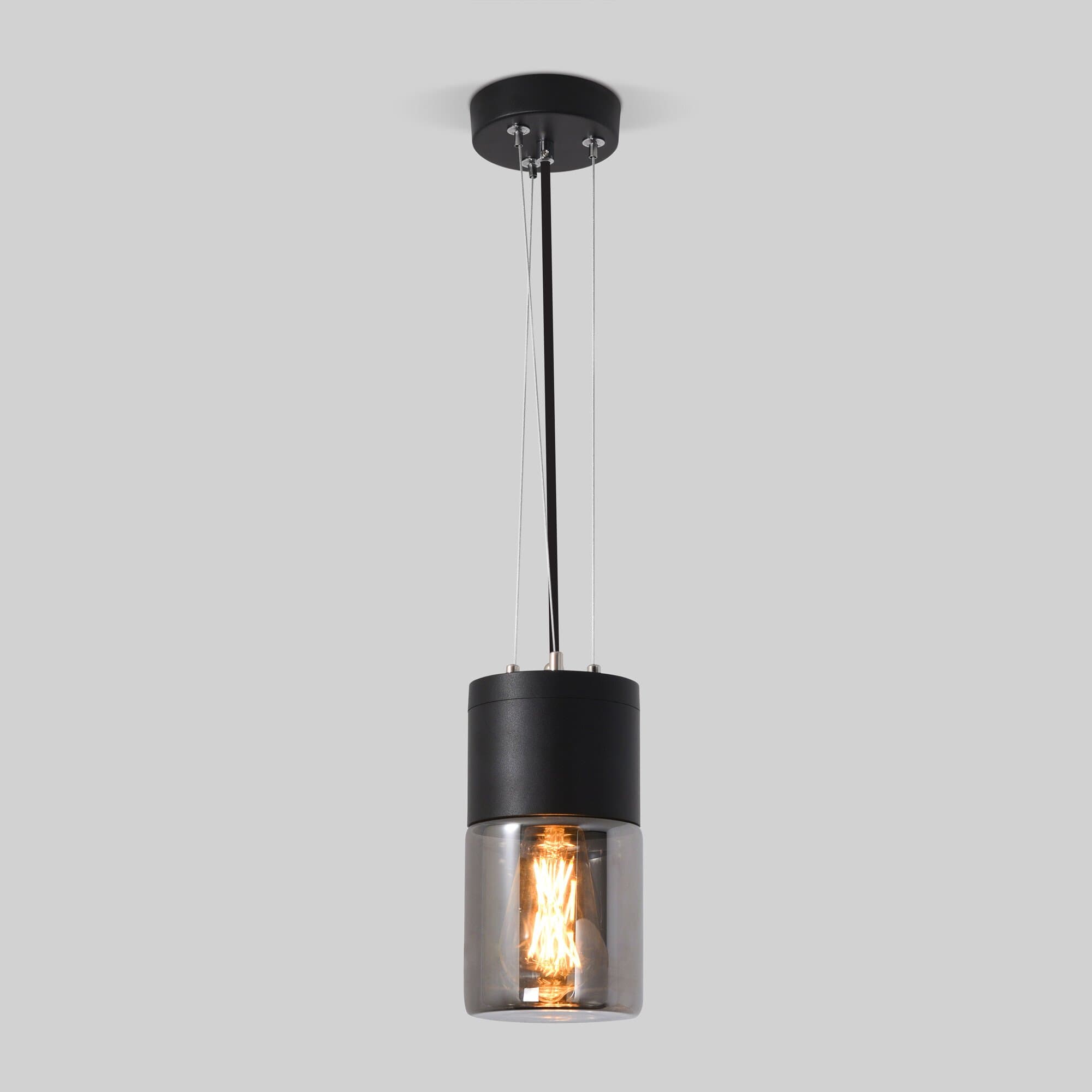 Elektrostandard 35125/H / Светильник садово-парковый Roil чёрный/дымчатый плафон a055634 — миниатюра 1