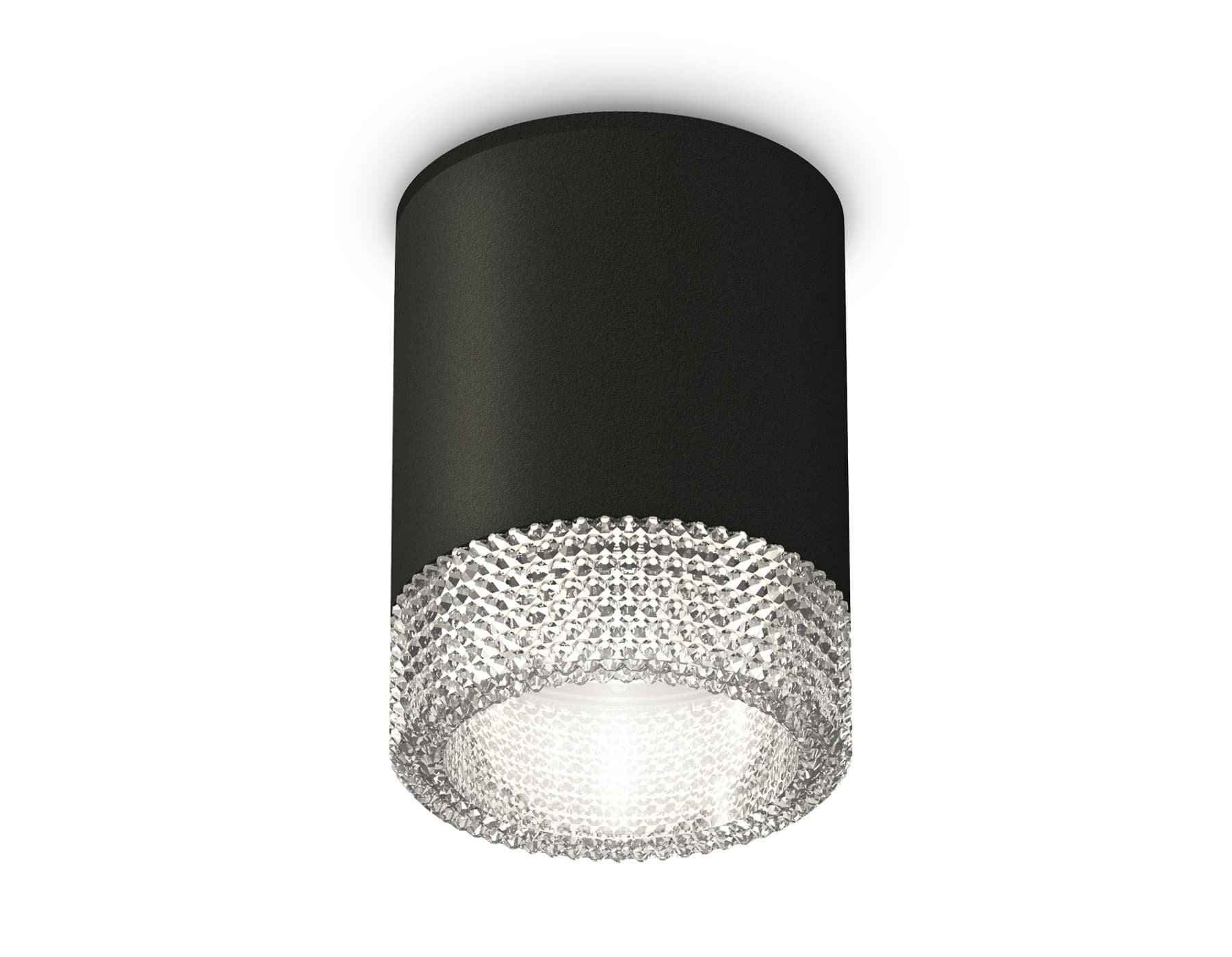 Ambrella Комплект накладного светильника XS6302040 SBK/CL черный песок/прозрачный MR16 GU5.3 (C6302, N6150) — миниатюра 1