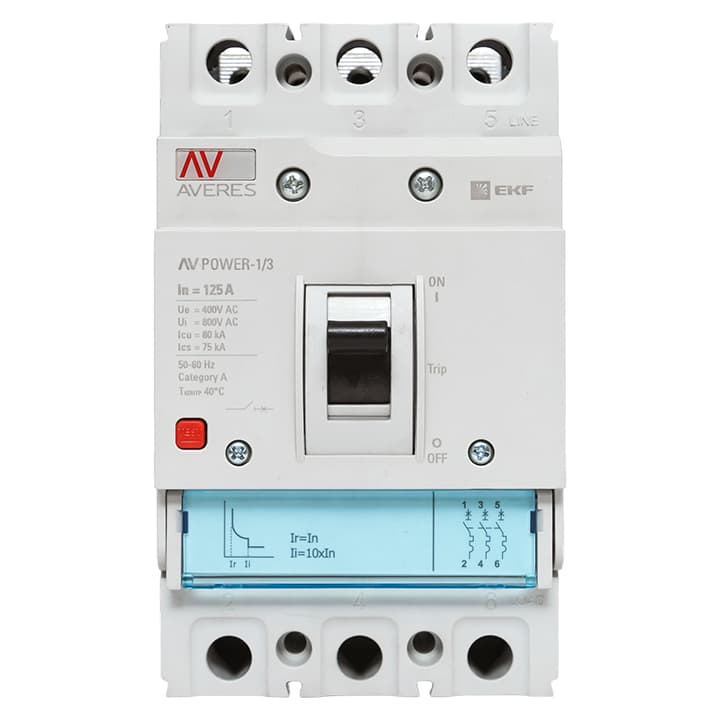 EKF Averes Автоматический выключатель AV POWER-1/3 125А 80kA TR — миниатюра 2