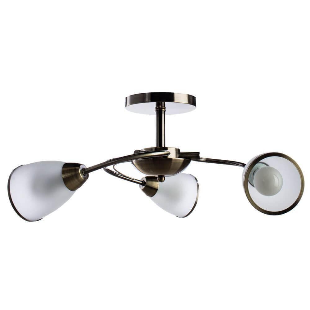 Arte Lamp Innocente Бронза/Белый Светильник потолочный 3x60W 3xE14 A6056PL-3AB — миниатюра 4