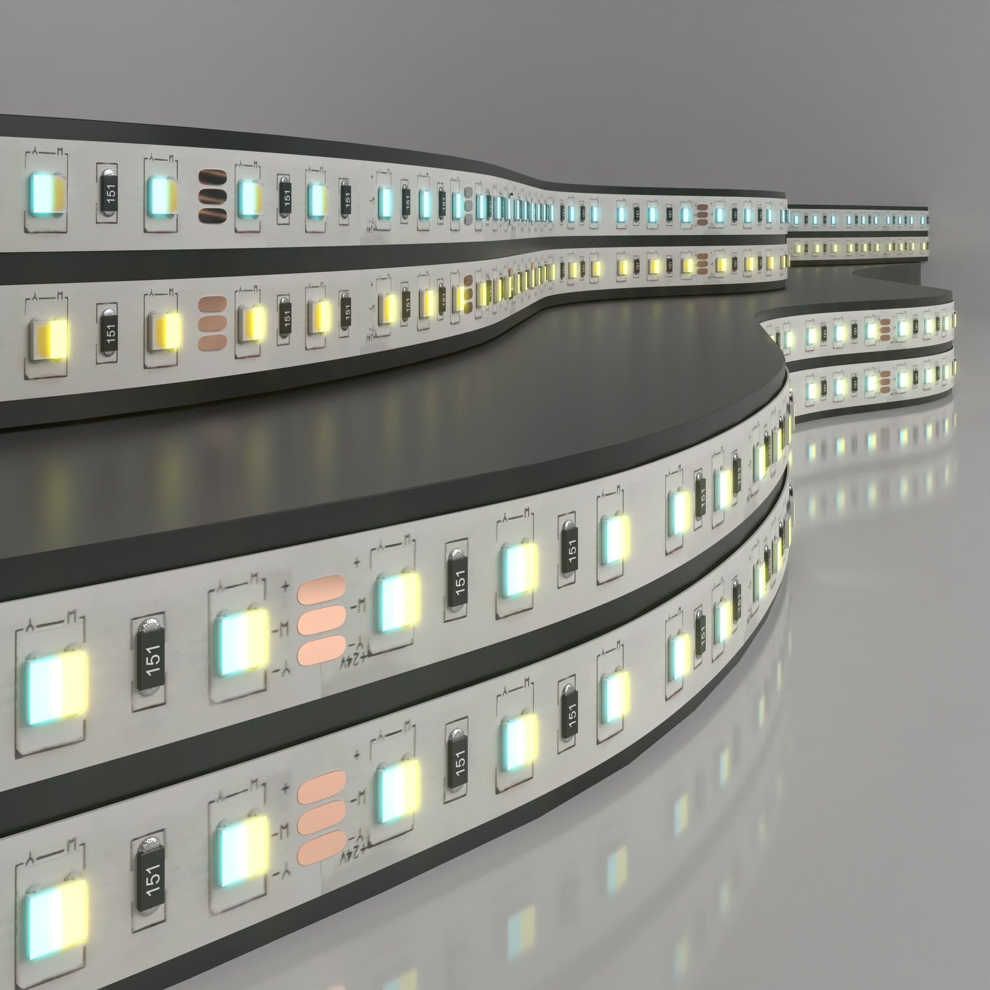 Elektrostandard 5050 24V 60Led 10W IP20 / Лента светодиодная 60LED 10W IP20 MIX 3300/6500 теплый белый/холодный белый a053674
