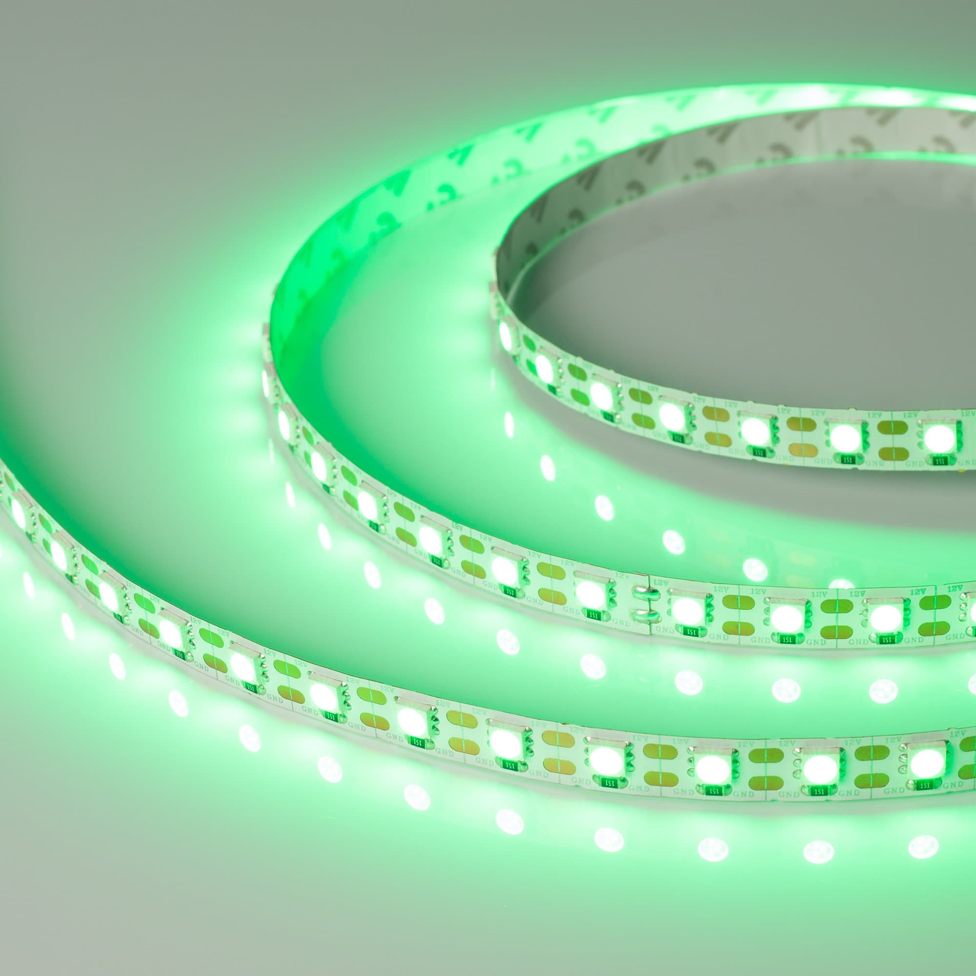 Arlight Светодиодная лента RT 2-5000 12V Cx1 Green 2x (5060, 360 LED, LUX) (15.6 Вт/м, IP20) 011710 — миниатюра 3