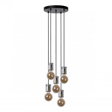 Lucide GELKA Светильник подвесной Ø 30 cm 5xE27 Smoke Grey 20416/15/65 — миниатюра 2