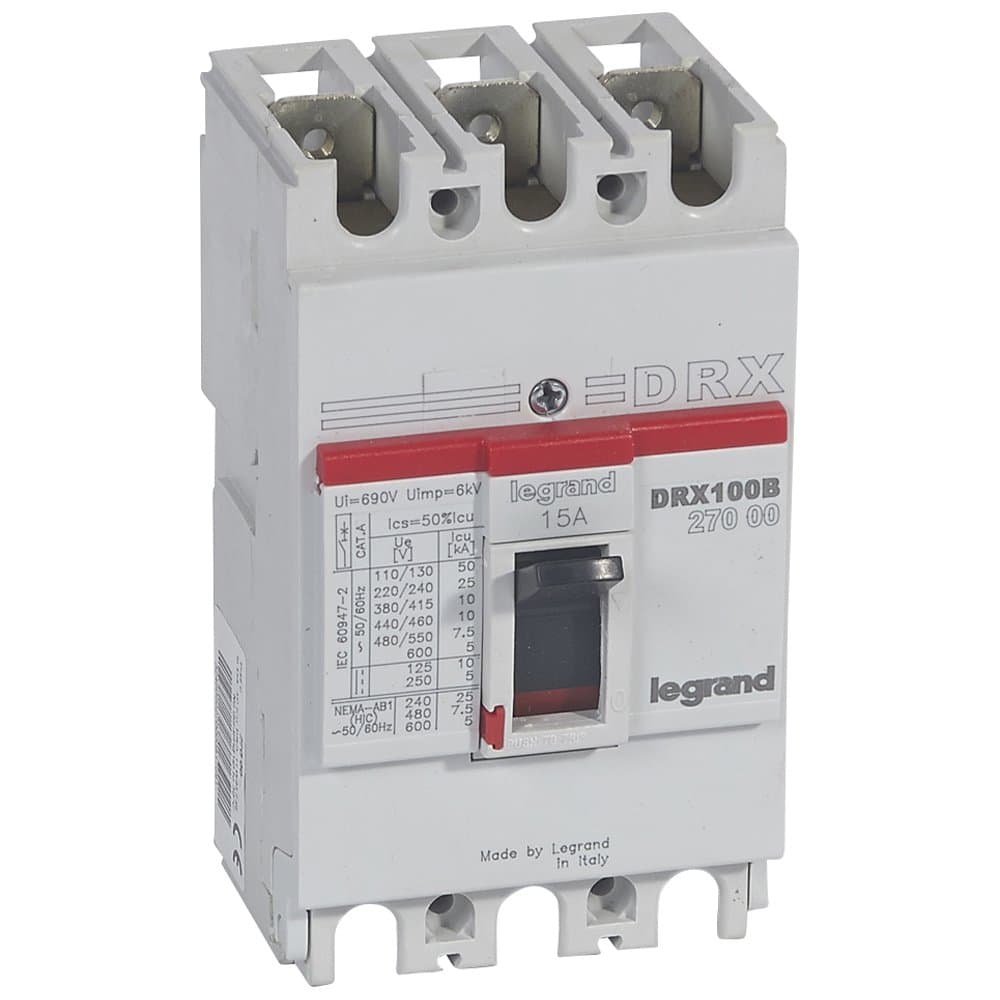 Legrand DRX125 термомагнитный 15A 3П 10KA 027000