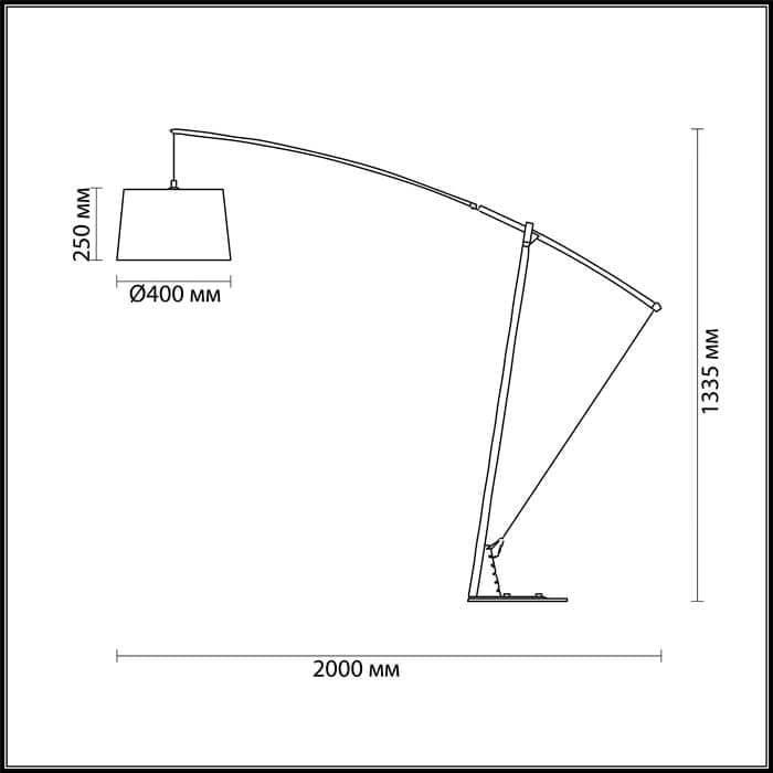 Odeon Light 4061/1F ODL19 305 черный Торшер E27 60W BRONX — миниатюра 3