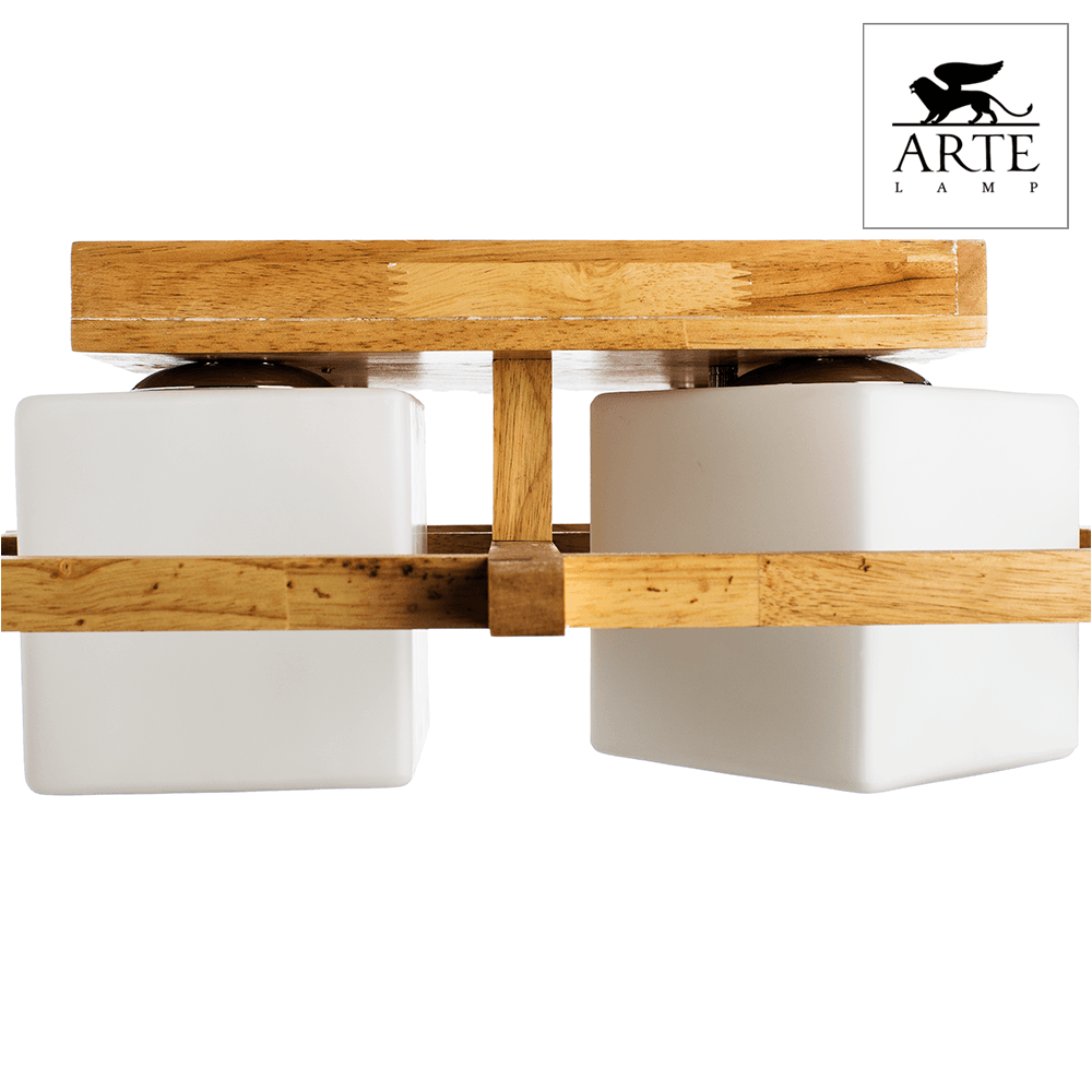 Arte Lamp Woods Бежевый/Белый Светильник потолочный 4x60W 4xE27 A8252PL-4BR — миниатюра 3