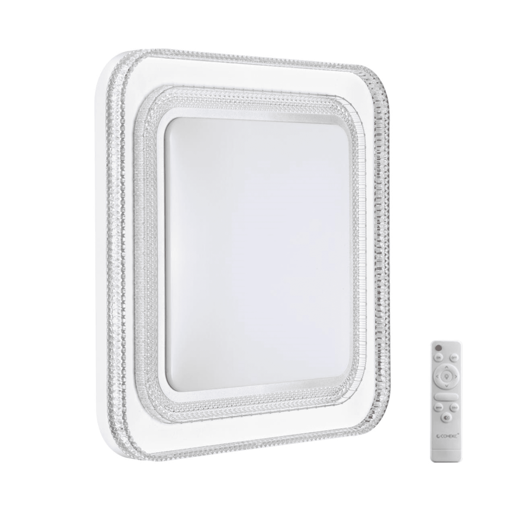 Sonex 7685/EL MARON SN 130 Светильник пластик/серебристый LED 70Вт 3000-6000K 490х490 IP43 пульт ДУ SUZY SILVER