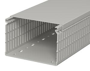 OBO Bettermann Кабель-канал перфорированный распределительный LK4 N 80x120x2000 мм (перфокороб) ПВХ, серый RAL7030 6178236 — миниатюра 2