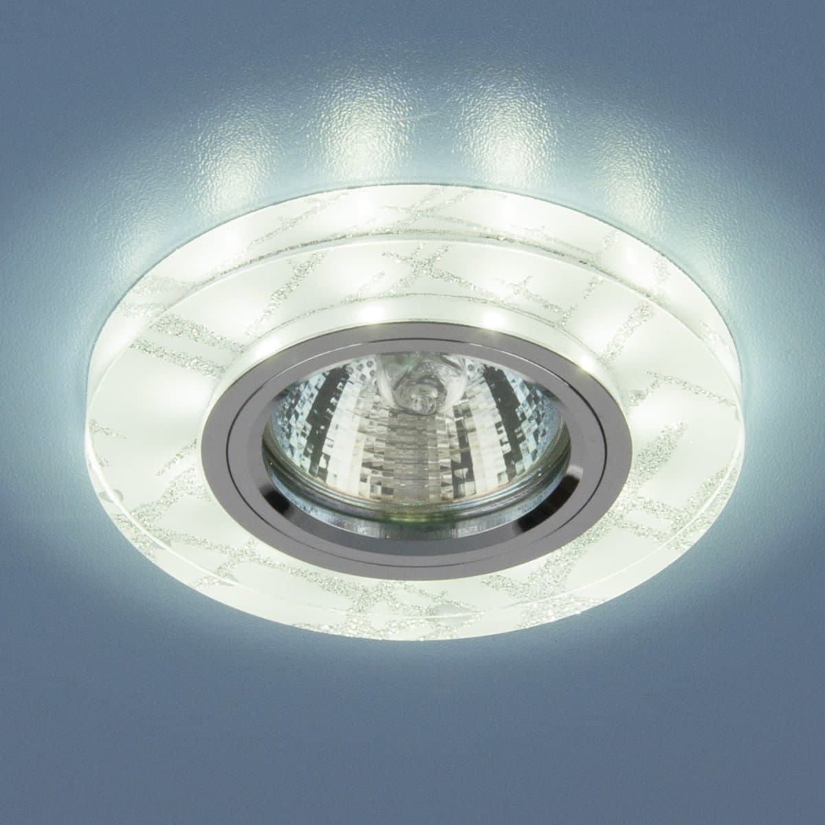 Elektrostandard 8371 MR16 WH/SL / Светильник встраиваемый белый/серебро a031515 — миниатюра 2