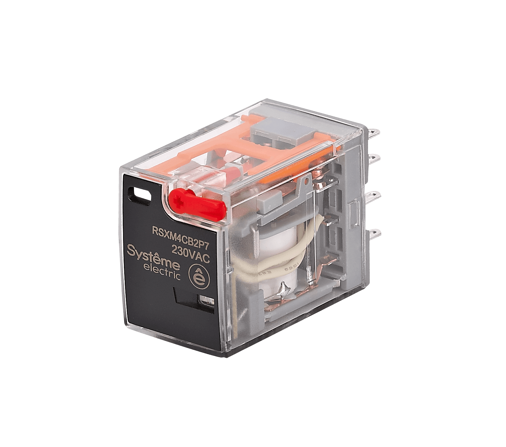 Systeme Electric Реле 5A 4CO 230VAC тест кнопка LED