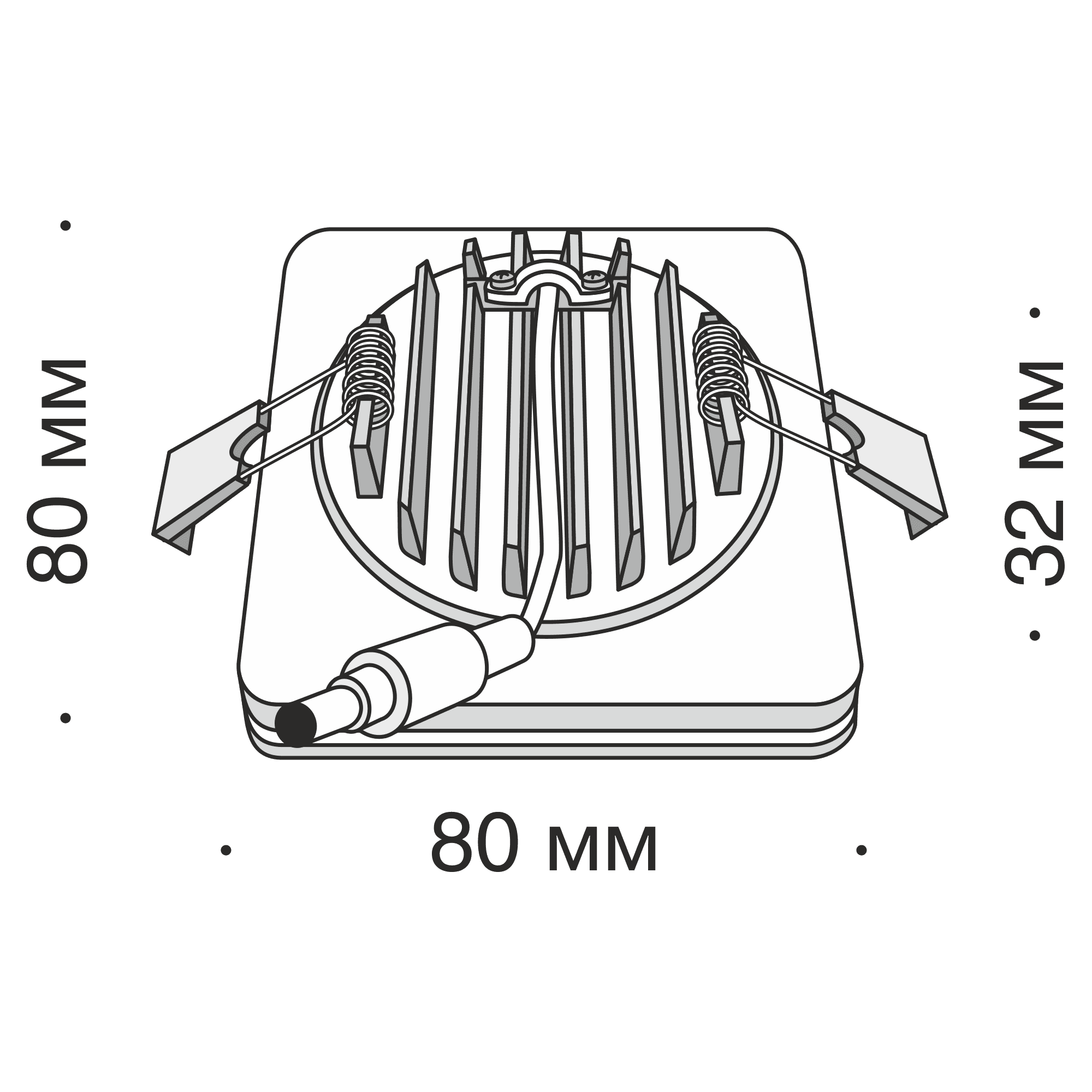 Maytoni Technical Phanton Черный Встраиваемый светильник LED 7W 400Лм DL2001-L7B — миниатюра 5