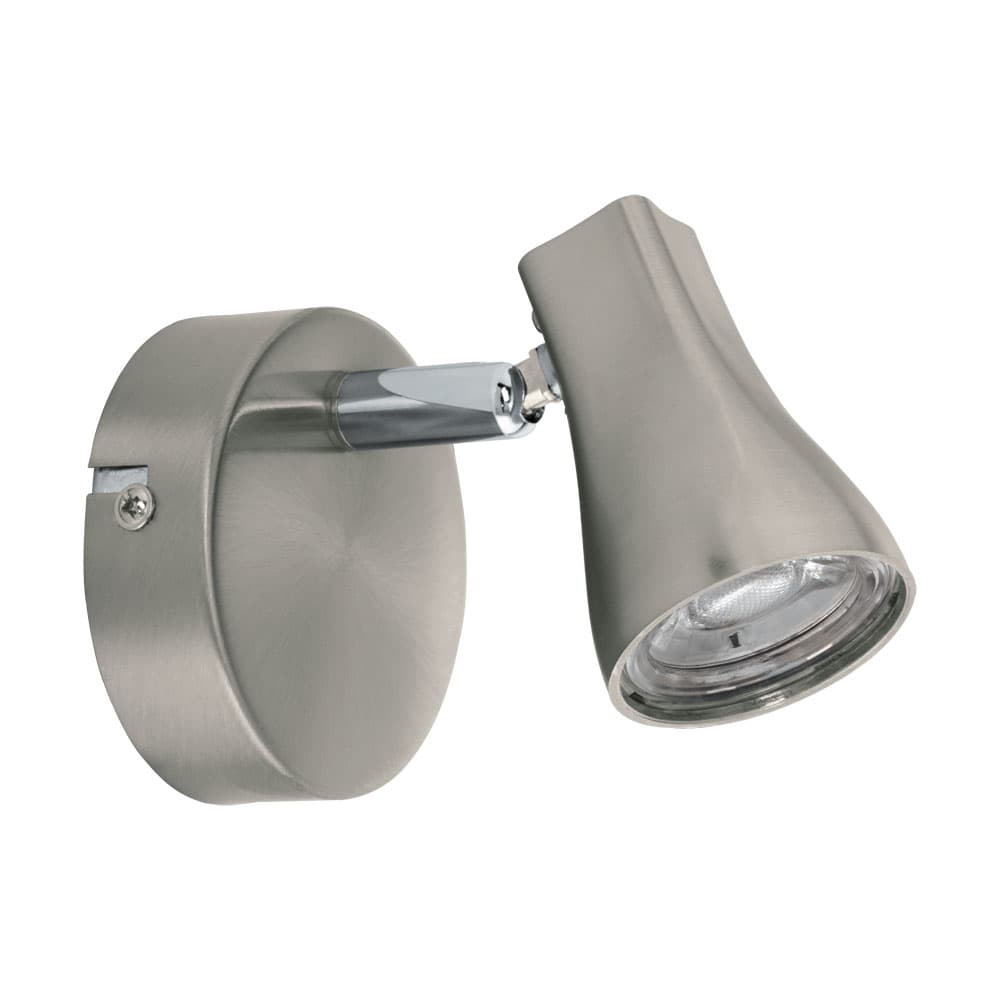 Eglo 97822 Светодиодный спот TIBERIO 1, 1х3W (LED), Ø80, 400lm, сталь, пластик, никель матовый