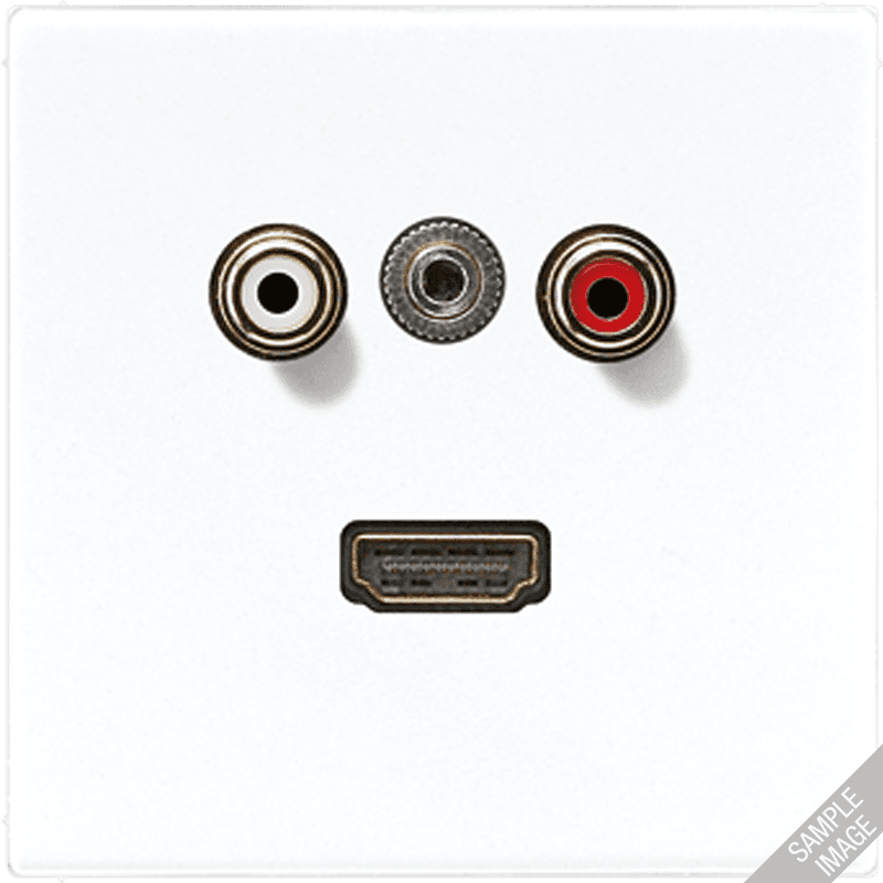 JUNG LS 990 Бежевая Розетка HDMI 2xCinch Audio (RCA) / Stereo Jack (TRS 3.5 mm) / HDMI MALS1082