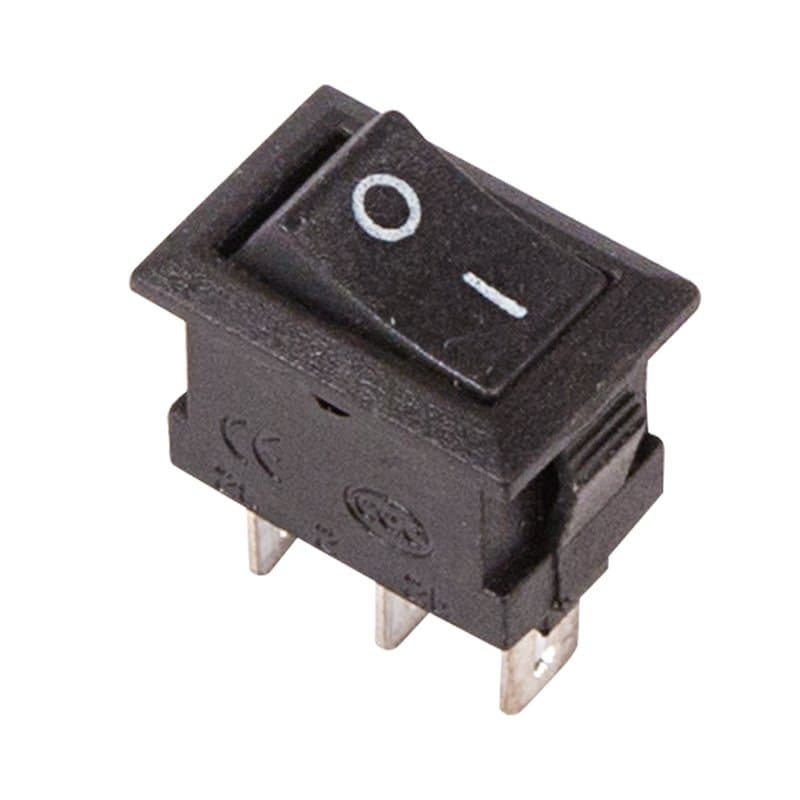 Выключатель клавишный 250V 3А (3с) ON-ON черный Micro Rexant 36-2030