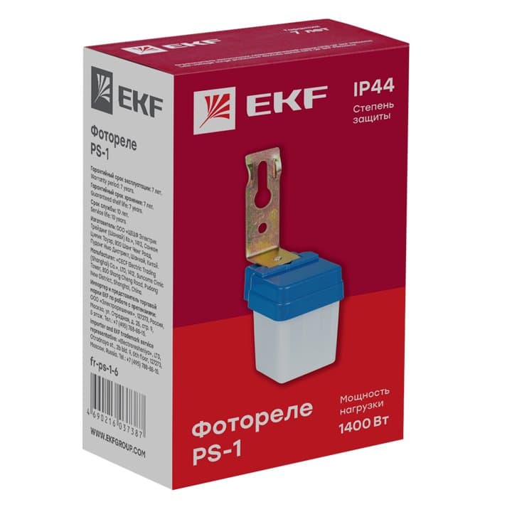 EKF PROxima Фотореле PS-1 6А 1200Вт IP44 — миниатюра 3