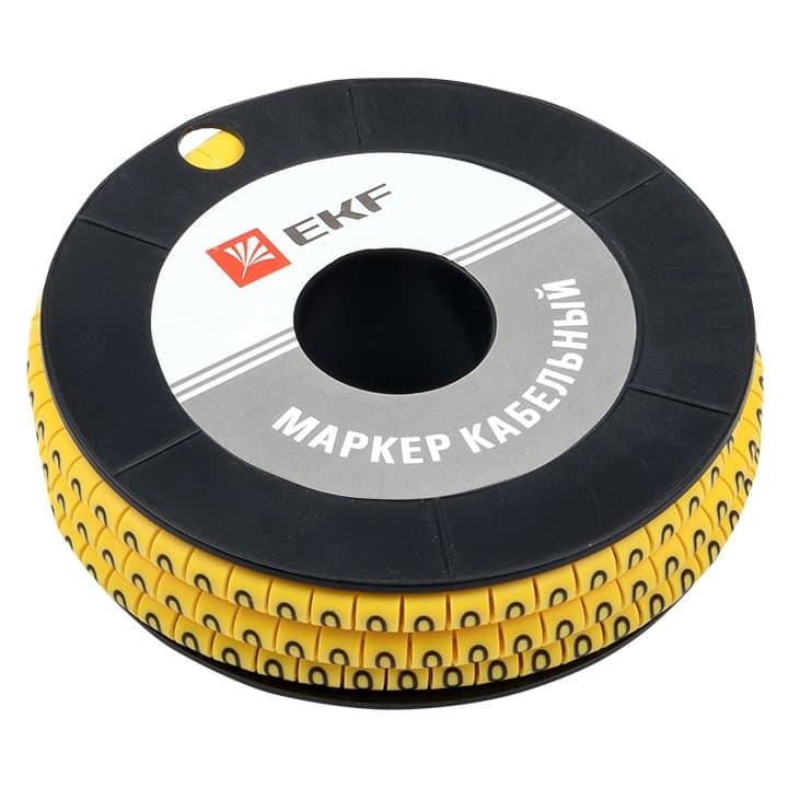 EKF PROxima Маркер кабельный 2,5 мм2 "0" (1000 шт.) (ЕС-1) — миниатюра 2