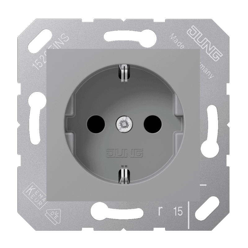 JUNG SCHUKO®-розетка 16 A / 250 B ~ для откидной крышки, серый CD5120BFGR